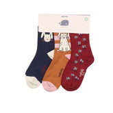 3 pairs of children's socks made of organic cotton - skin-friendly, sustainable and with cute animal motifs